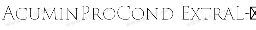 AcuminProCond ExtraL字体转换